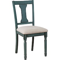 clayes teal dining chair   