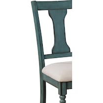 clayes teal dining chair   