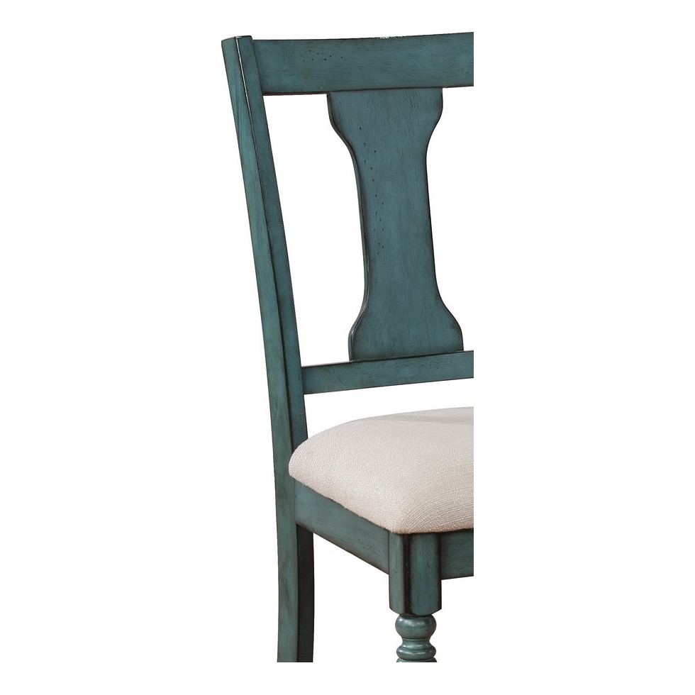 clayes teal dining chair   