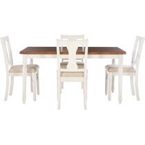 clayes white and brown  pc dining room   