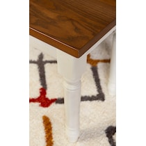 clayes white and brown dining bench   