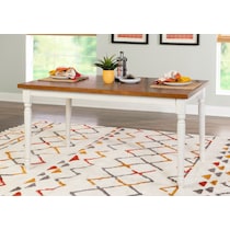 clayes white and brown dining table   