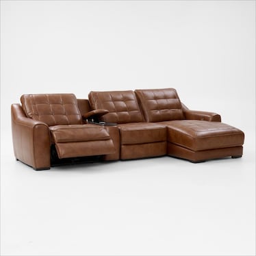 Clayton Dual-Power 4-Piece Sectional with Chaise and Console