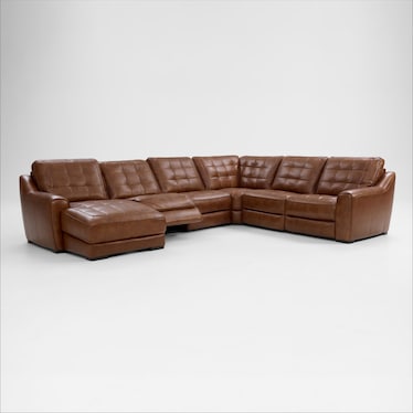 Clayton Dual-Power 6-Piece Sectional with Left-Facing Chaise