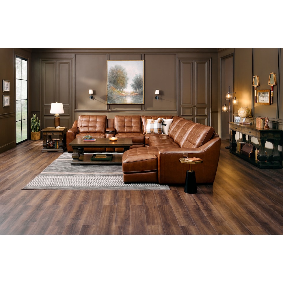 clayton living room light brown sectional   