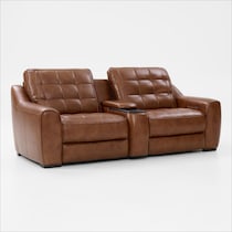 clayton light brown loveseat   