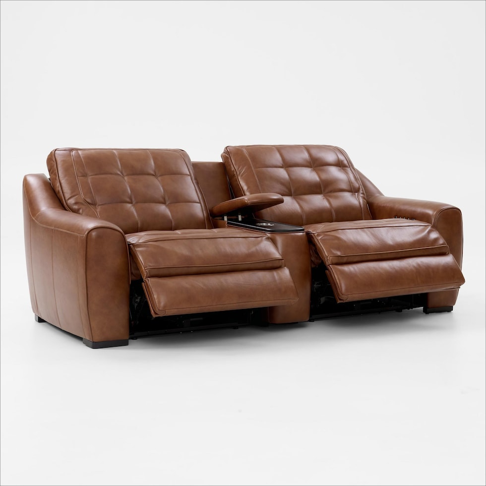 clayton light brown loveseat   
