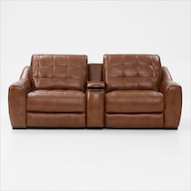 clayton light brown loveseat   