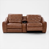 clayton light brown loveseat   