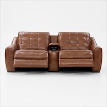 clayton light brown loveseat   