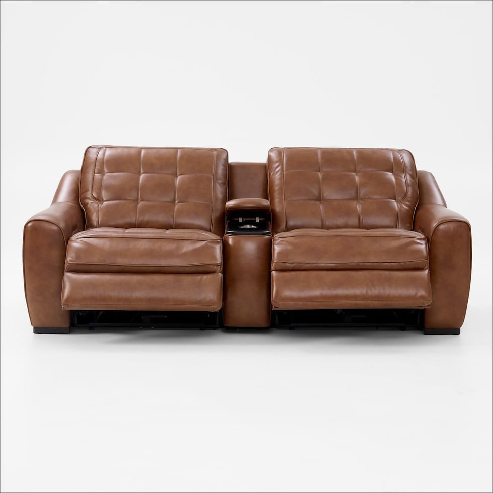 clayton light brown loveseat   
