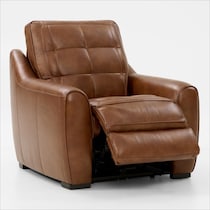 clayton light brown recliner   