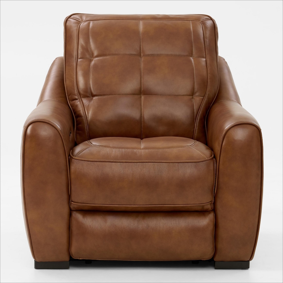 clayton light brown recliner   