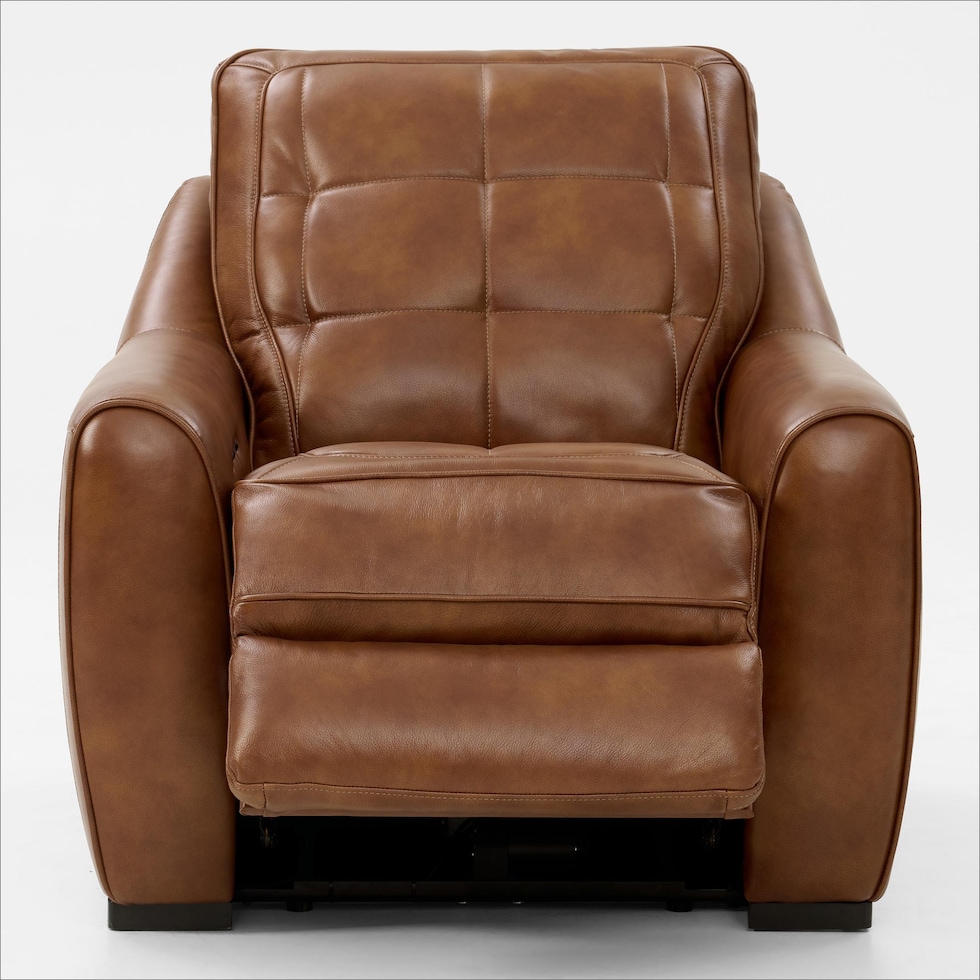 clayton light brown recliner   