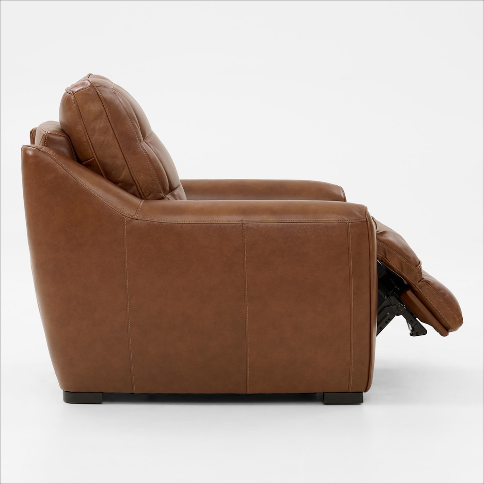 clayton light brown recliner   