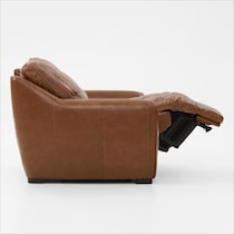 clayton light brown recliner   