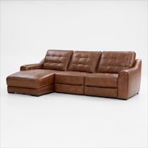 clayton light brown sectional   