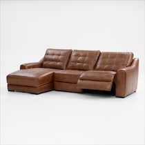 clayton light brown sectional   