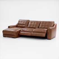 clayton light brown sectional   
