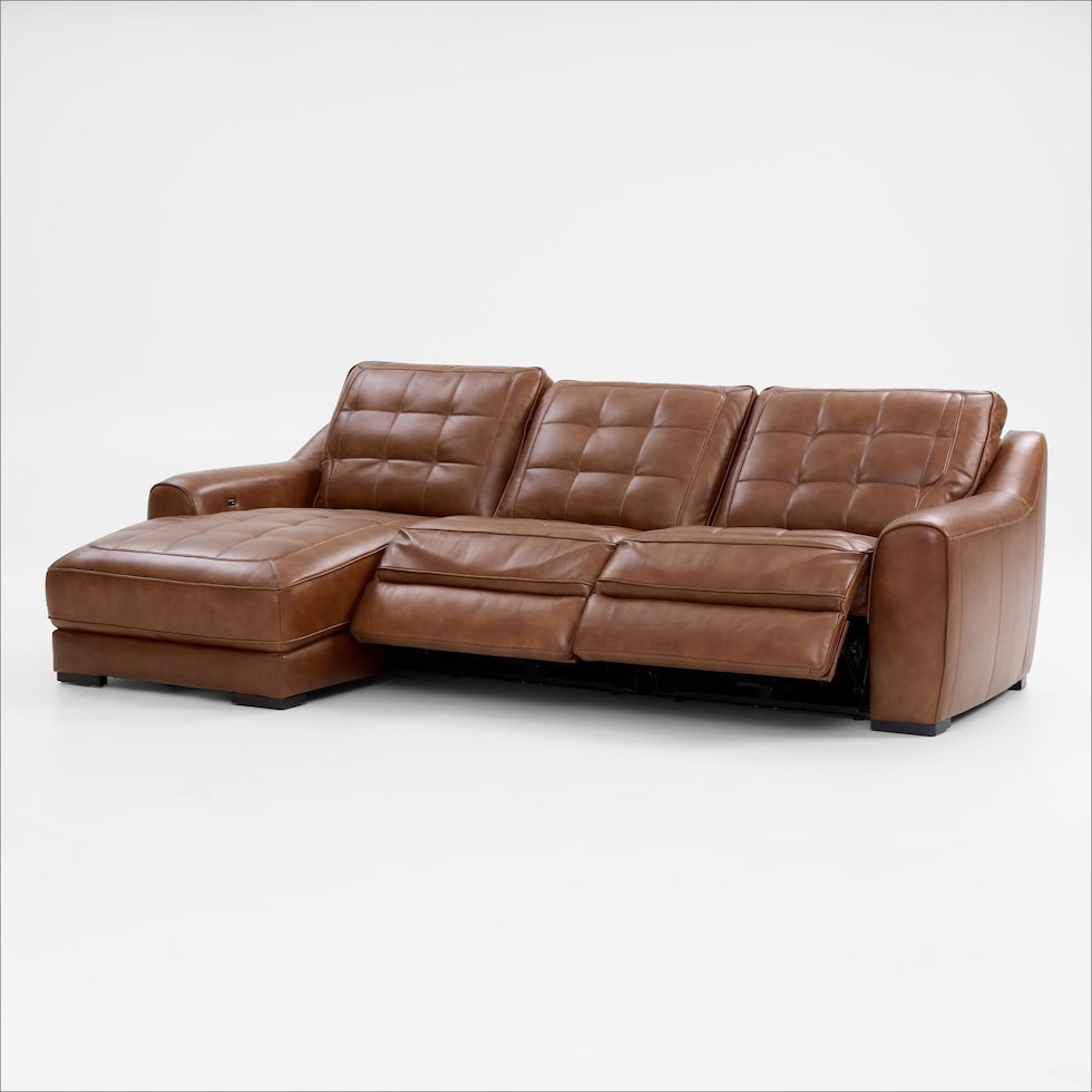 clayton light brown sectional   