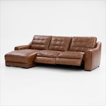 clayton light brown sectional   