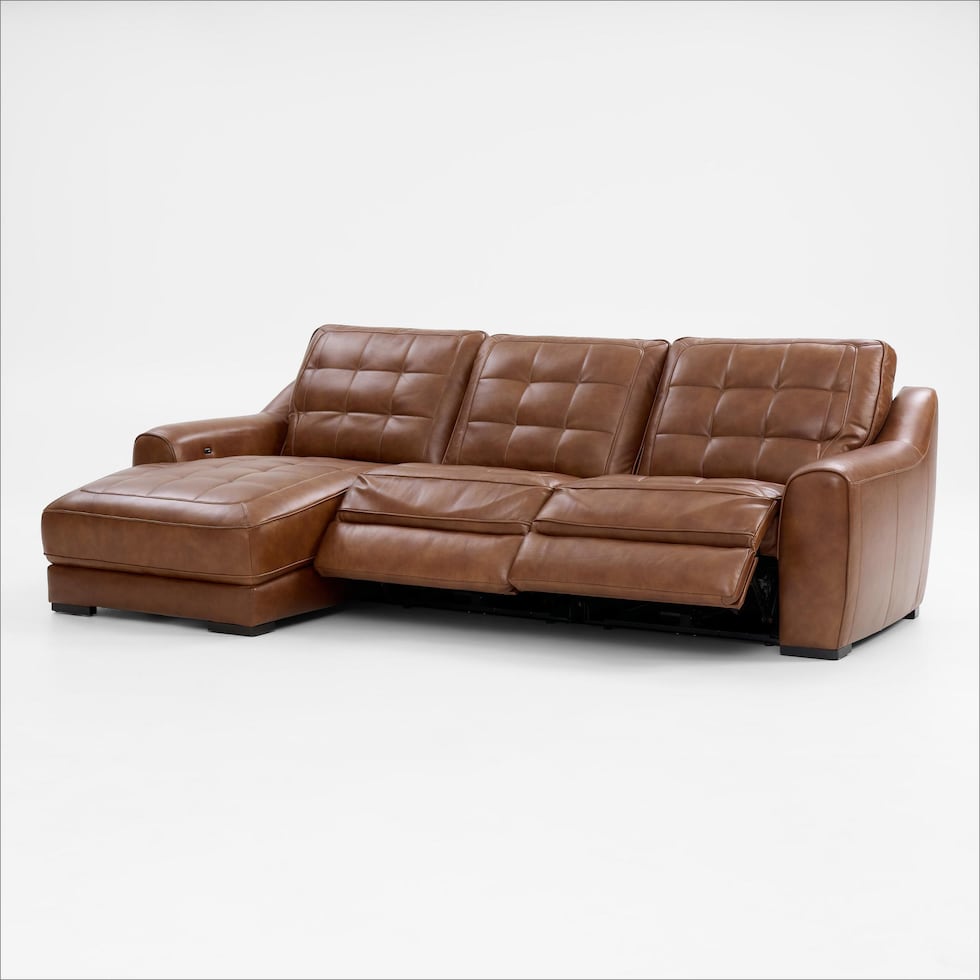 clayton light brown sectional   