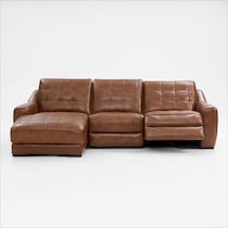 clayton light brown sectional   