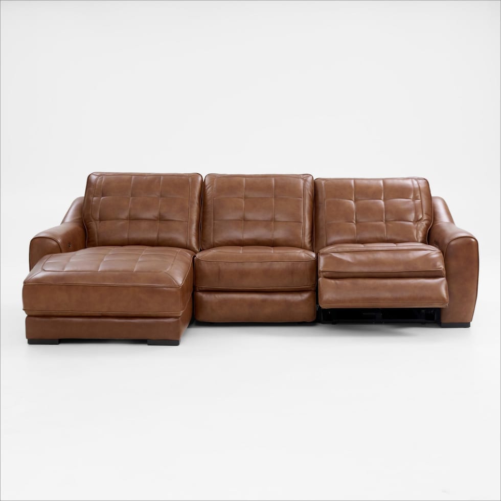 clayton light brown sectional   