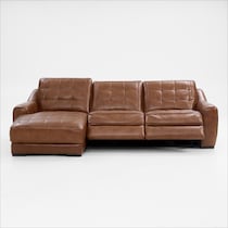 clayton light brown sectional   