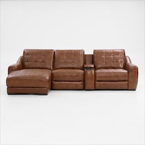 clayton light brown sectional   