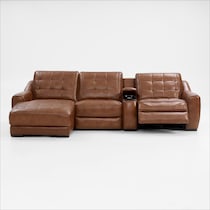 clayton light brown sectional   