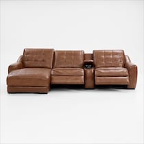 clayton light brown sectional   