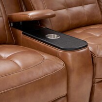 clayton light brown sectional   