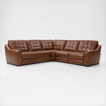 clayton light brown sectional   