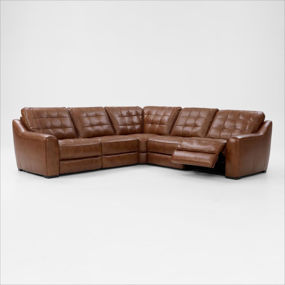 clayton light brown sectional   