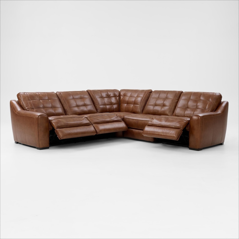 clayton light brown sectional   