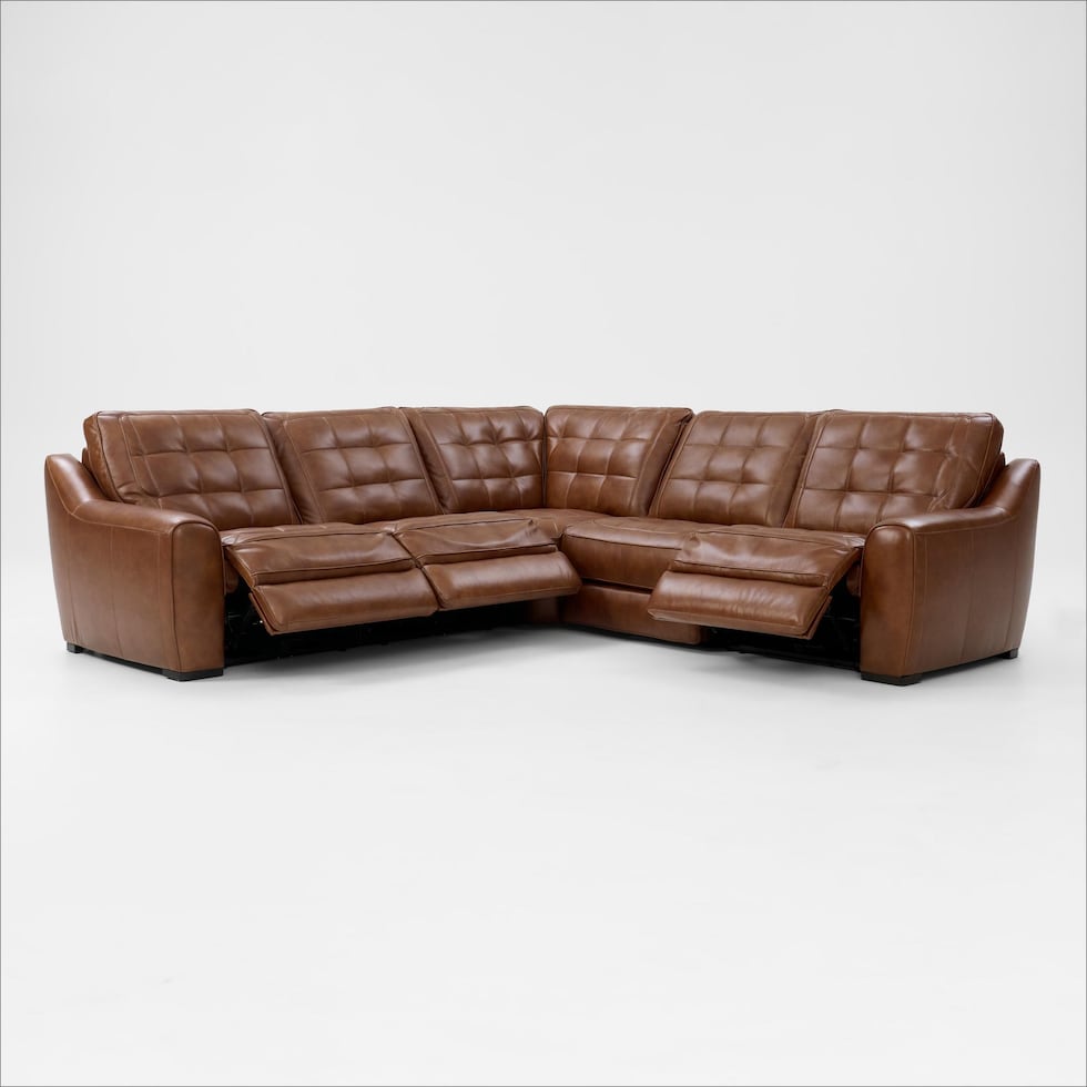 clayton light brown sectional   