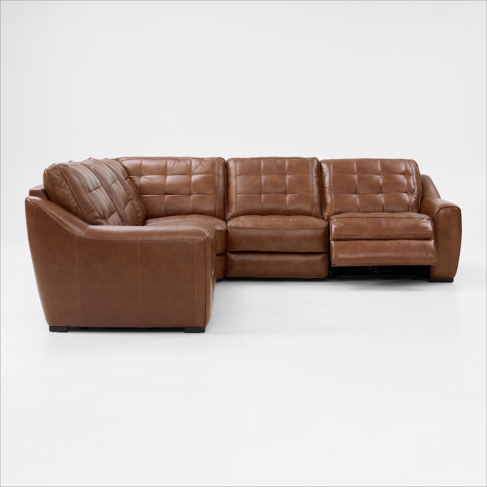 clayton light brown sectional   