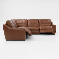 clayton light brown sectional   