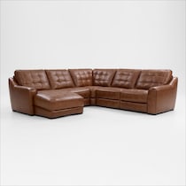 clayton light brown sectional   