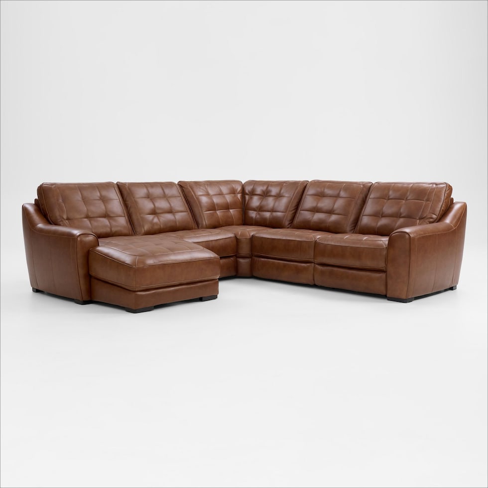 clayton light brown sectional   