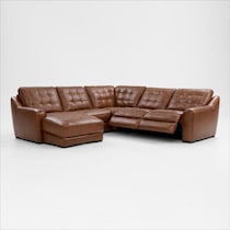 clayton light brown sectional   