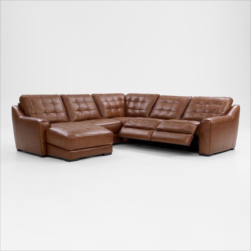 clayton light brown sectional   