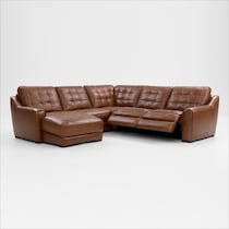 clayton light brown sectional   