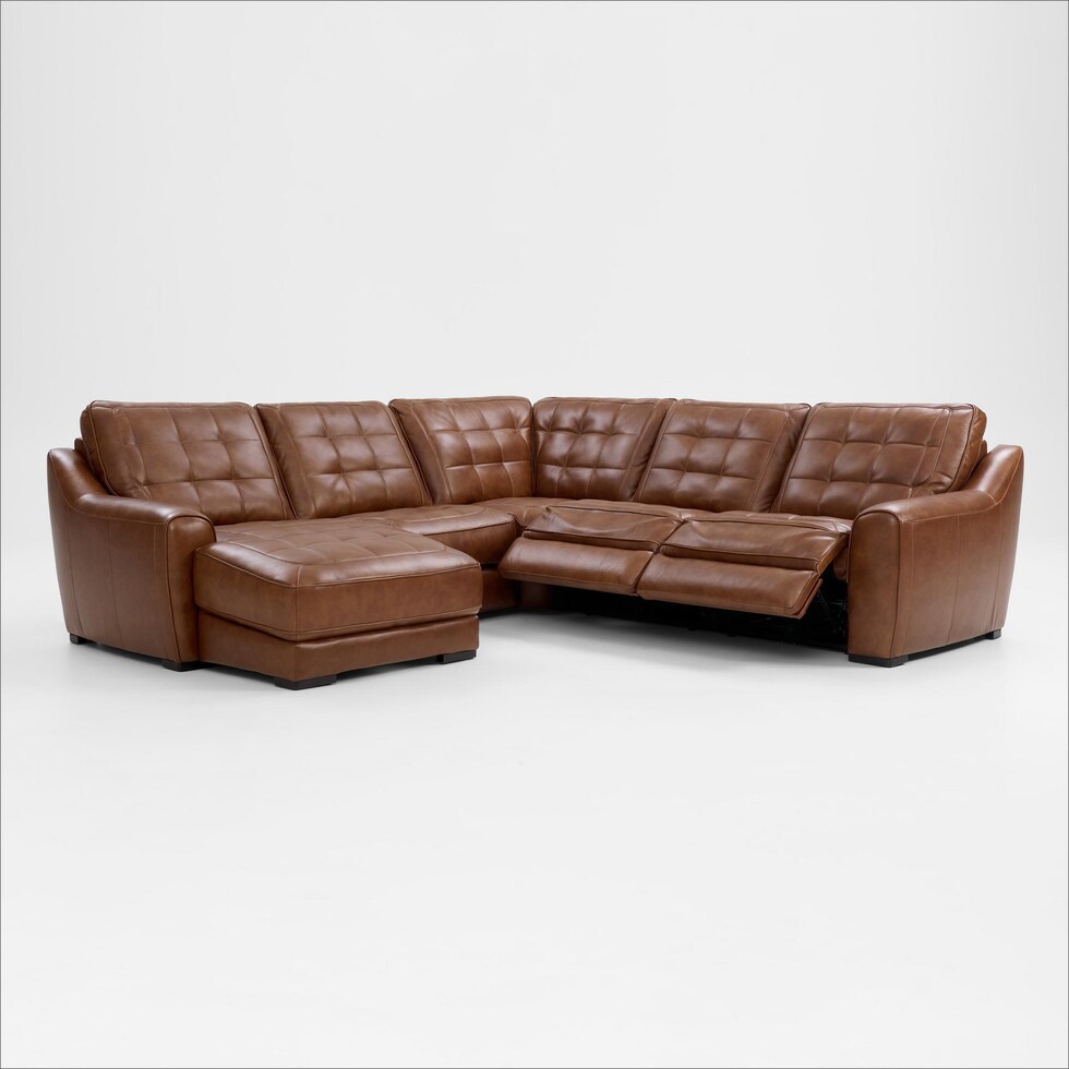 clayton light brown sectional   