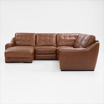 clayton light brown sectional   