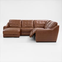 clayton light brown sectional   