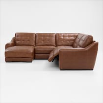 clayton light brown sectional   