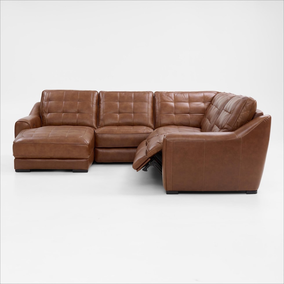 clayton light brown sectional   