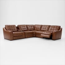 clayton light brown sectional   